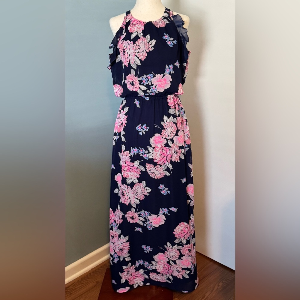 Old Navy Floral Maxi Dress - Pink and Navy